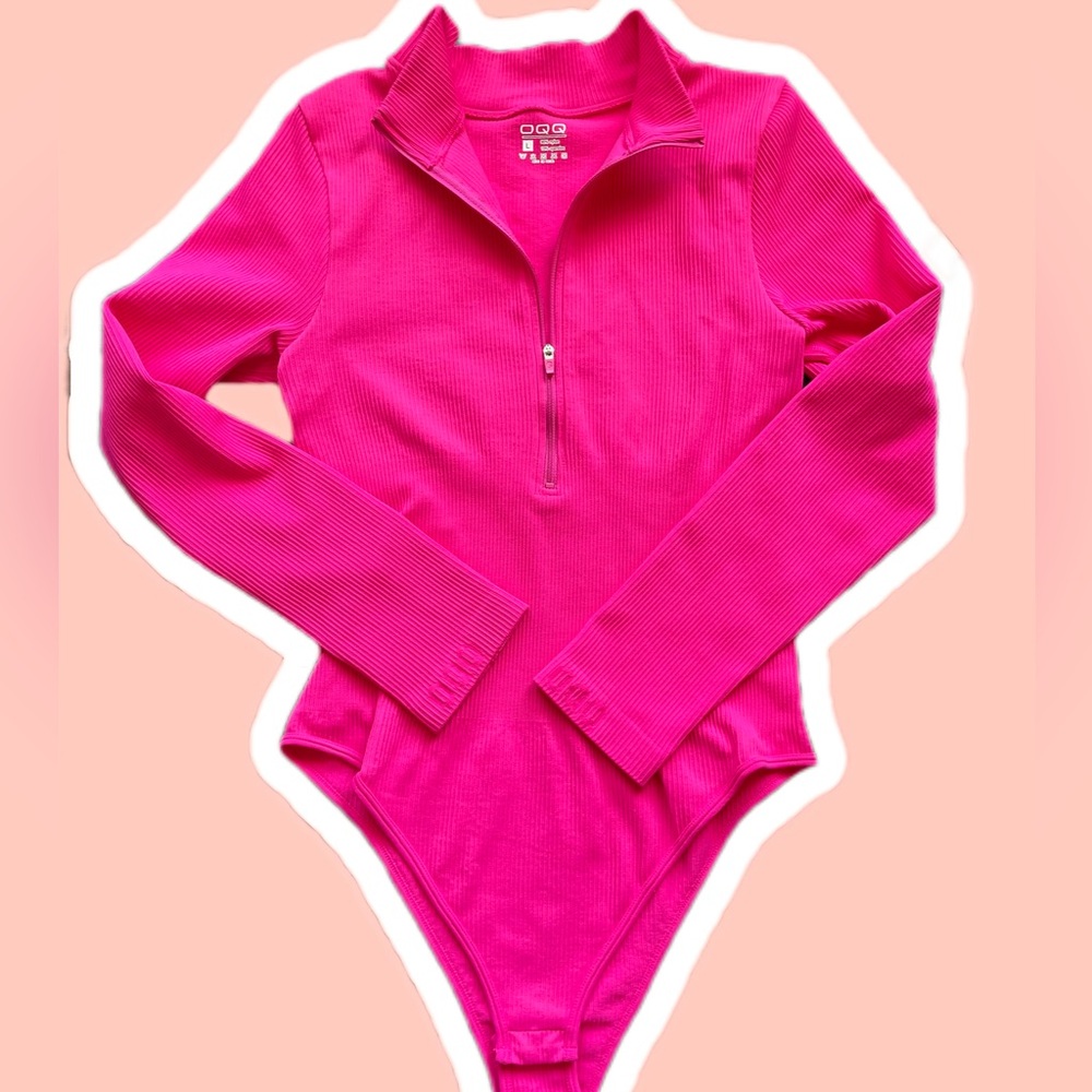 Pink Long Sleeve Bodysuit L